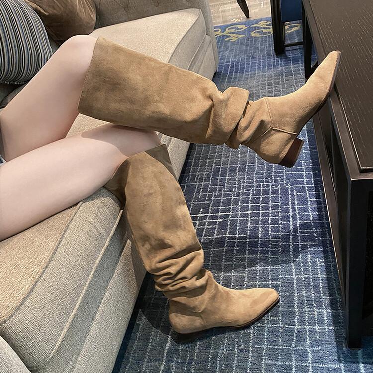 Women'S Shoes Extra Wide - Western Boots Spring and Autumn New