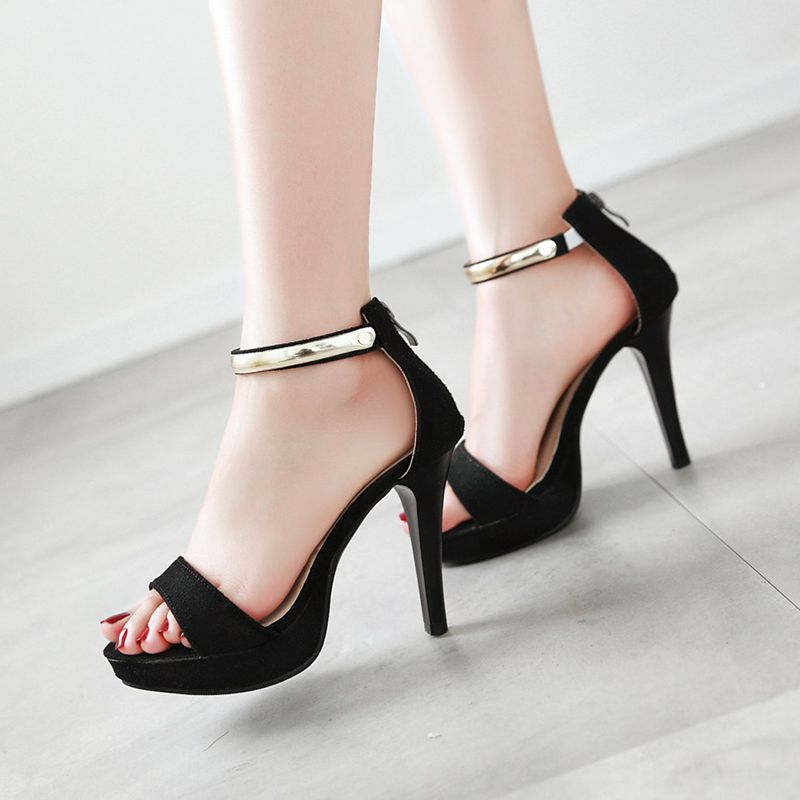 SIMLOVEYO Chic Womens Peep San - Wide Fit Heels recensie en prijs