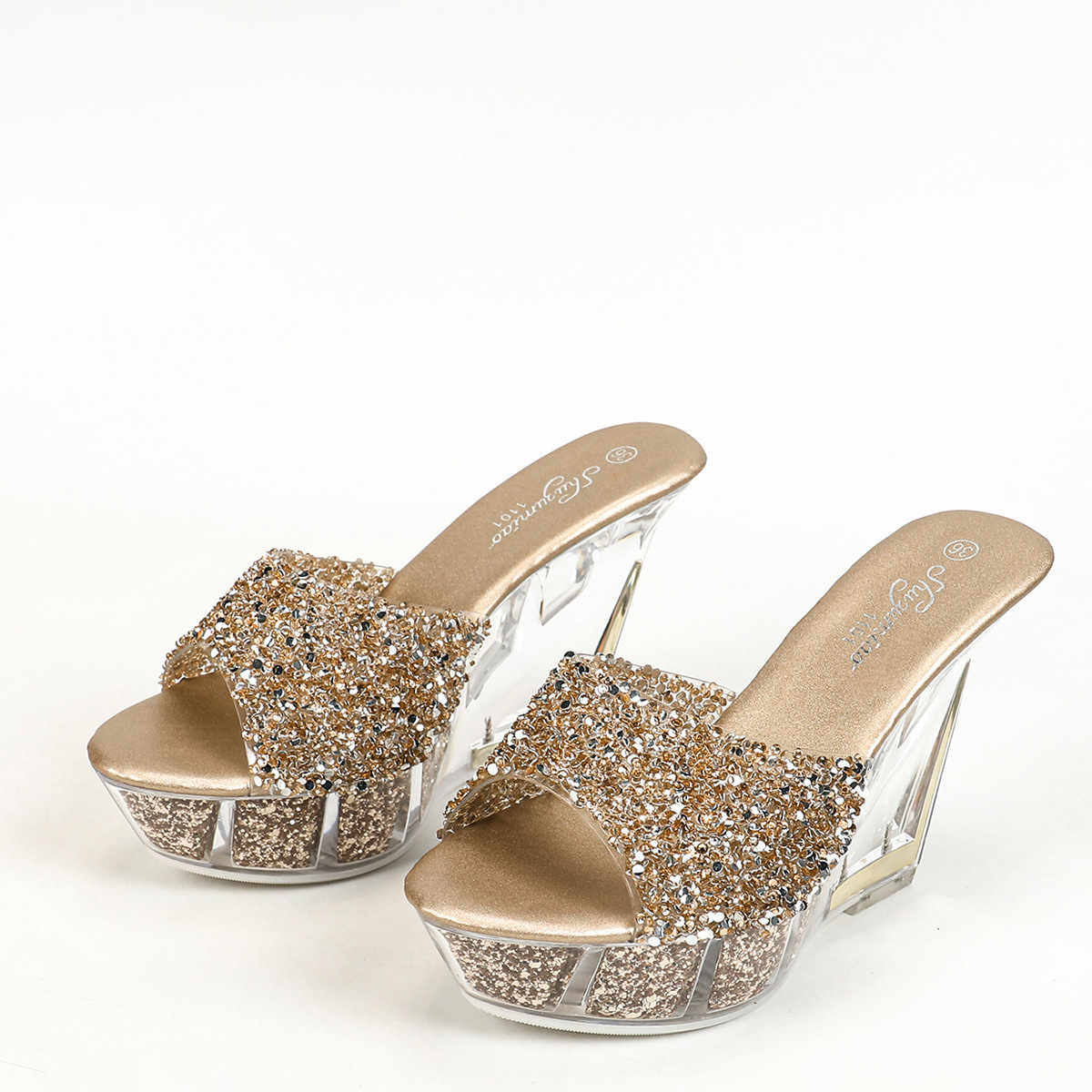 1101-64 Slope Heel 11CM Nightc - Clear Strap Heel recensie en prijs