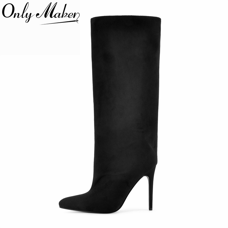 Onlymaker Black Faux Suede Kne - Wide Fit Heels recensie en prijs