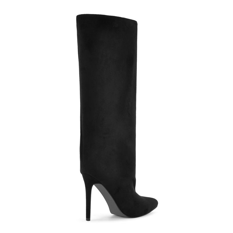 Onlymaker Black Faux Suede Kne - Wide Fit Heels recensie en prijs