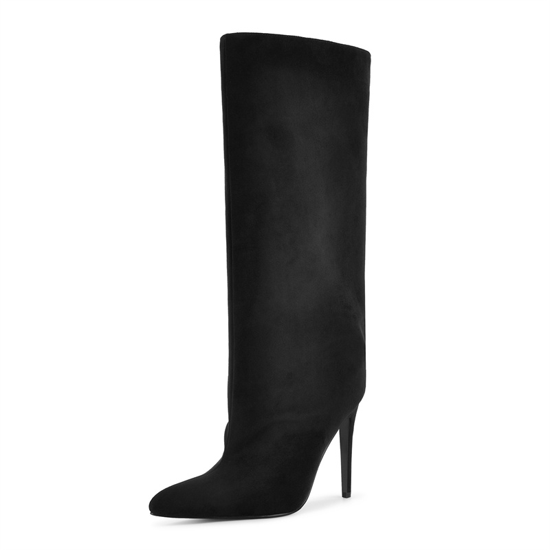 Onlymaker Black Faux Suede Kne - Wide Fit Heels recensie en prijs