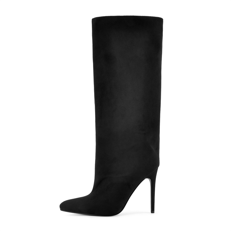 Onlymaker Black Faux Suede Kne - Wide Fit Heels recensie en prijs