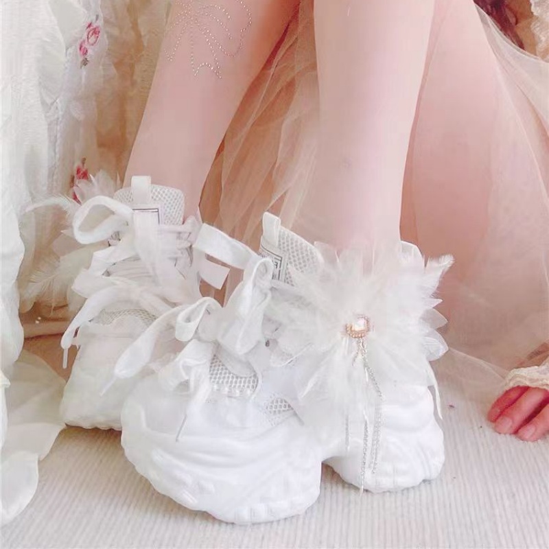 White floral lace rhinestone t - Women'S Shoes Hands Free recensie en prijs