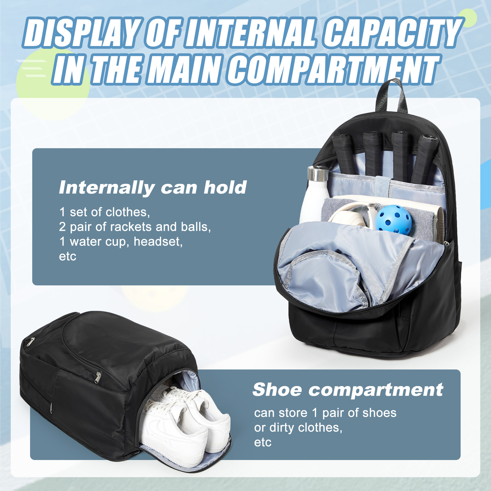 Tennis Bag Tennis Backpack 2 R - Women'S Shoes To Men'S recensie en prijs