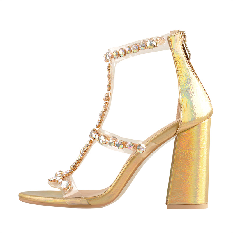 Onlymaker Women Gold Rhineston - Clear Strap Heel recensie en prijs