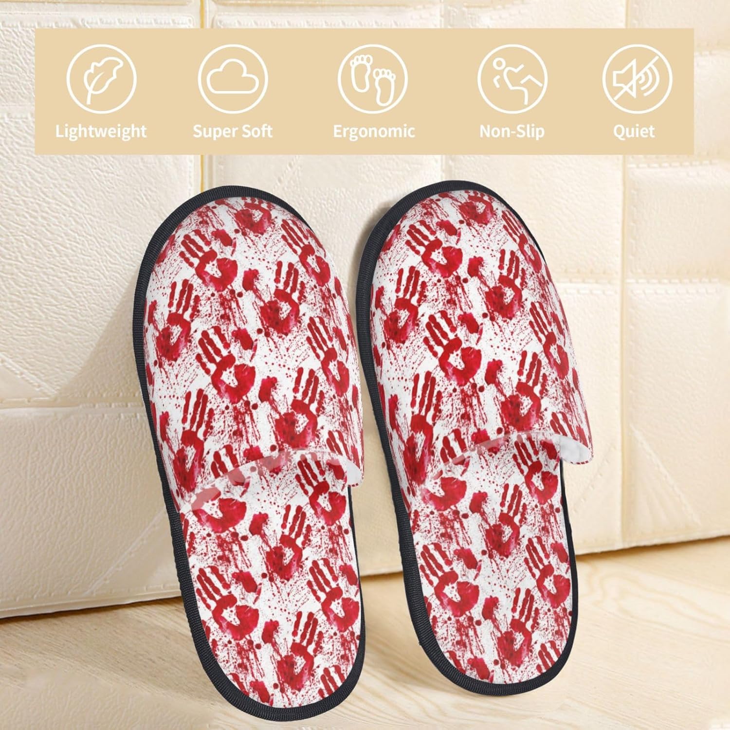 Bloody Hand Print Women Slippe - Women'S Shoes Hands Free recensie en prijs