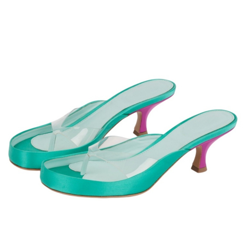 Clear Pvc Strap Thong Cat Heel - Clear Strap Heel recensie en prijs