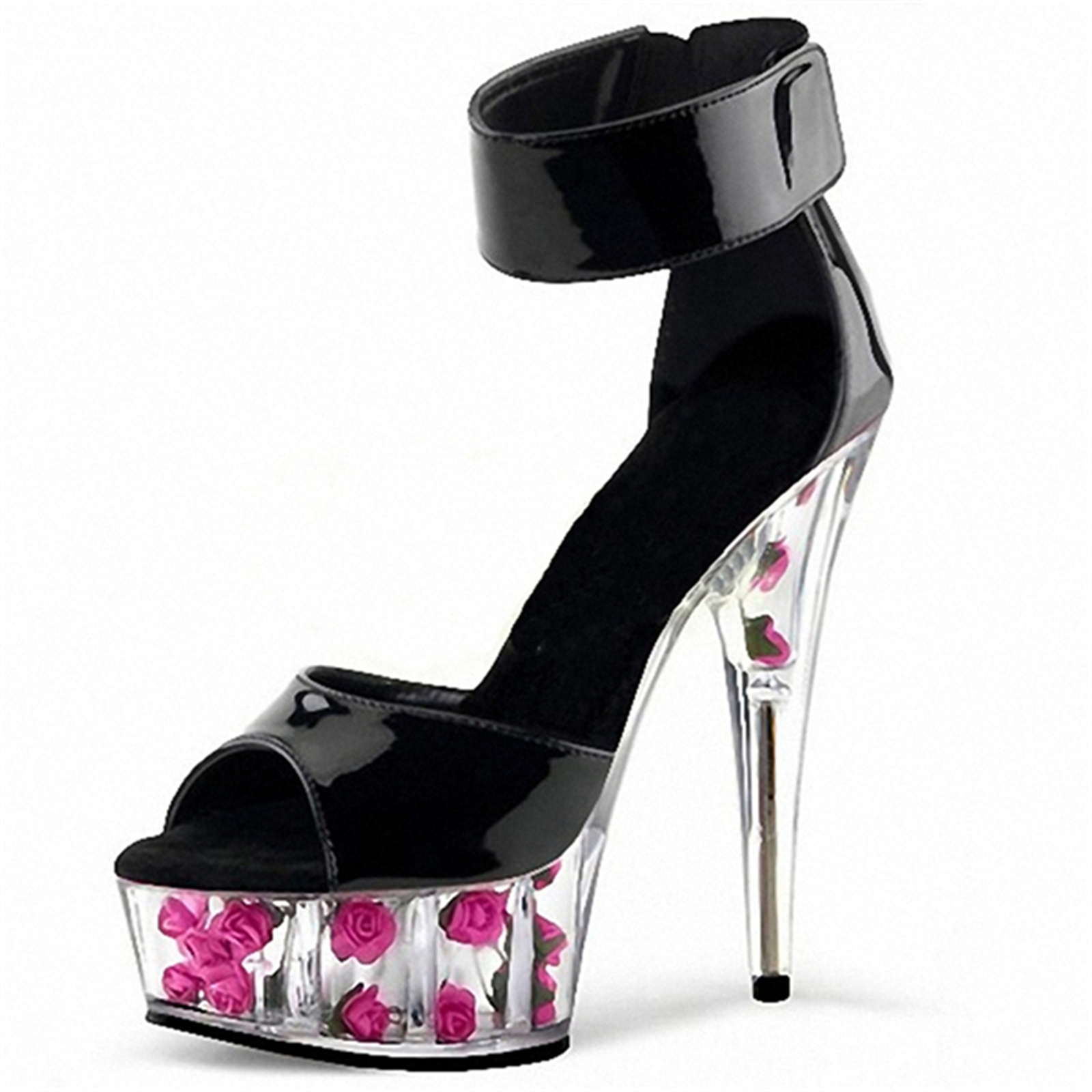 Neo Gothic Heels 15cm - Black  - Wide Fit Heels recensie en prijs