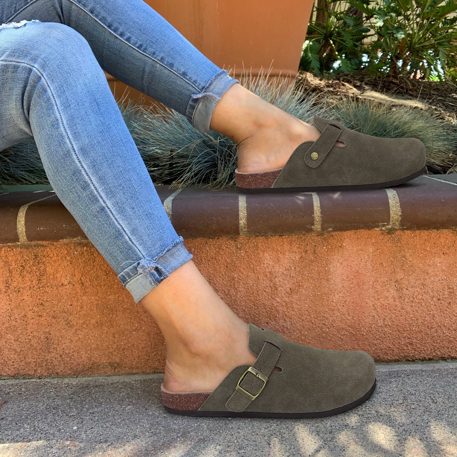 Fashion Women's Suede Mules Sl - Women'S Shoes With Arch Support recensie en prijs