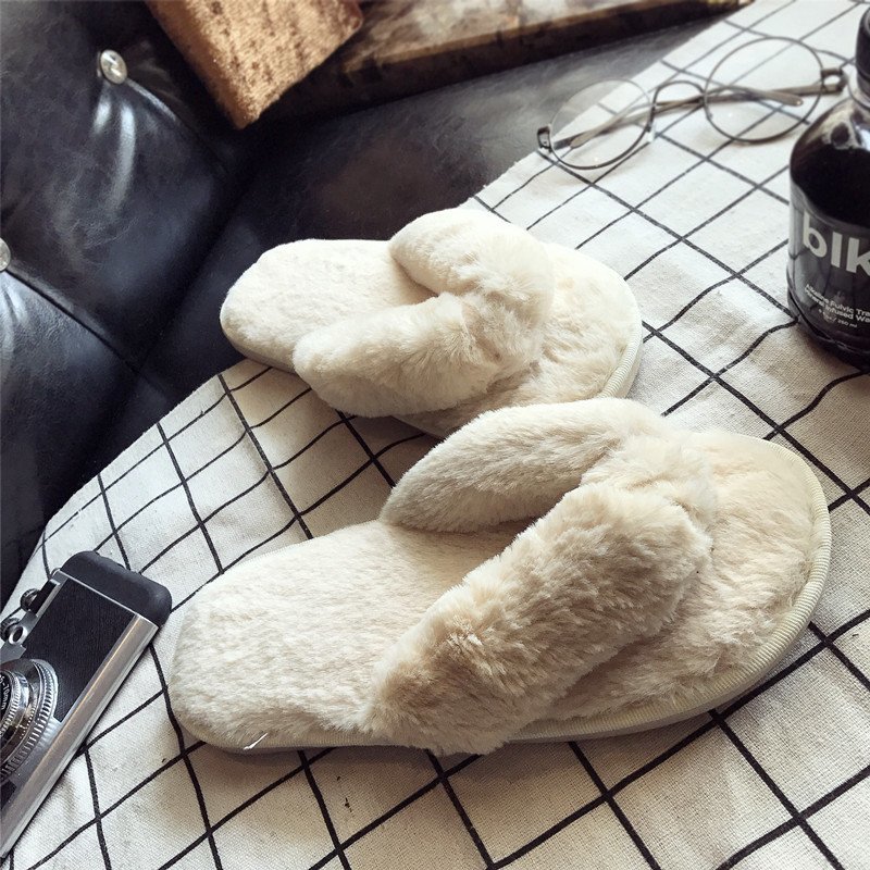Cross Warm Fluffy Furry Slippe - Women Shoes Winter recensie en prijs