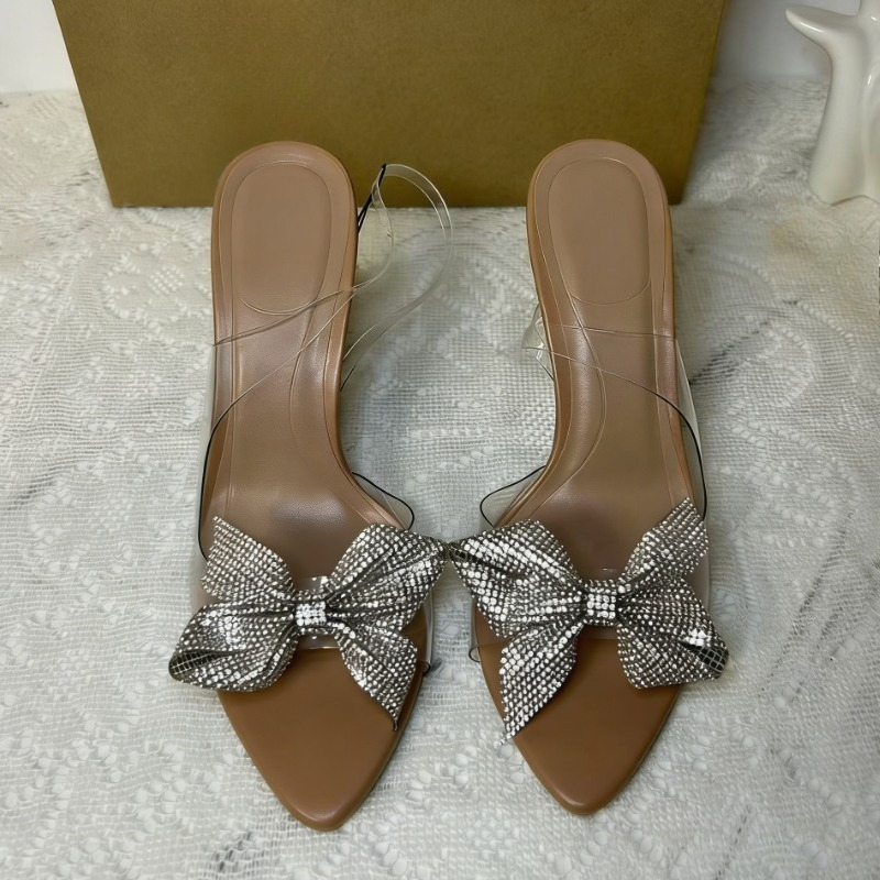 Clear PVC Rhinestone Bow Heels - Clear Strap Heel recensie en prijs