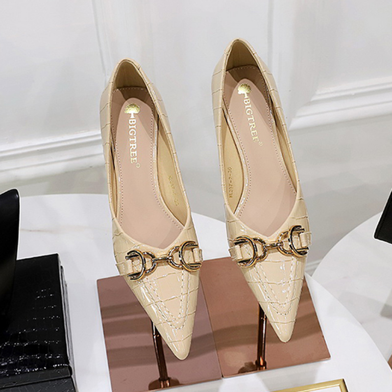 Women Trendy Apricot 4.5cm Hig - Patent Leather Pump recensie en prijs
