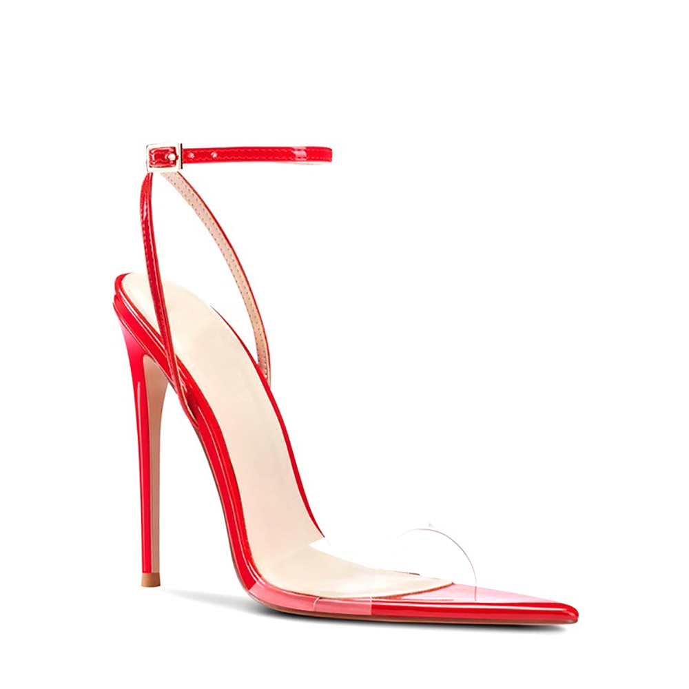 Women Clear PVC High Heel Sand - Clear Strap Heel recensie en prijs