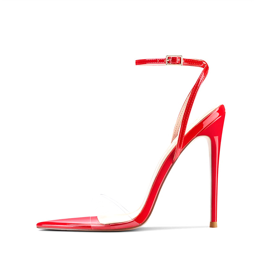 Women Clear PVC High Heel Sand - Clear Strap Heel recensie en prijs