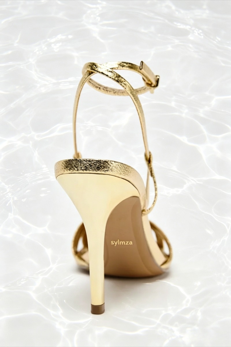 Fashion Gold Thin Heeled Sanda - Women Shoes Luxury Brand recensie en prijs