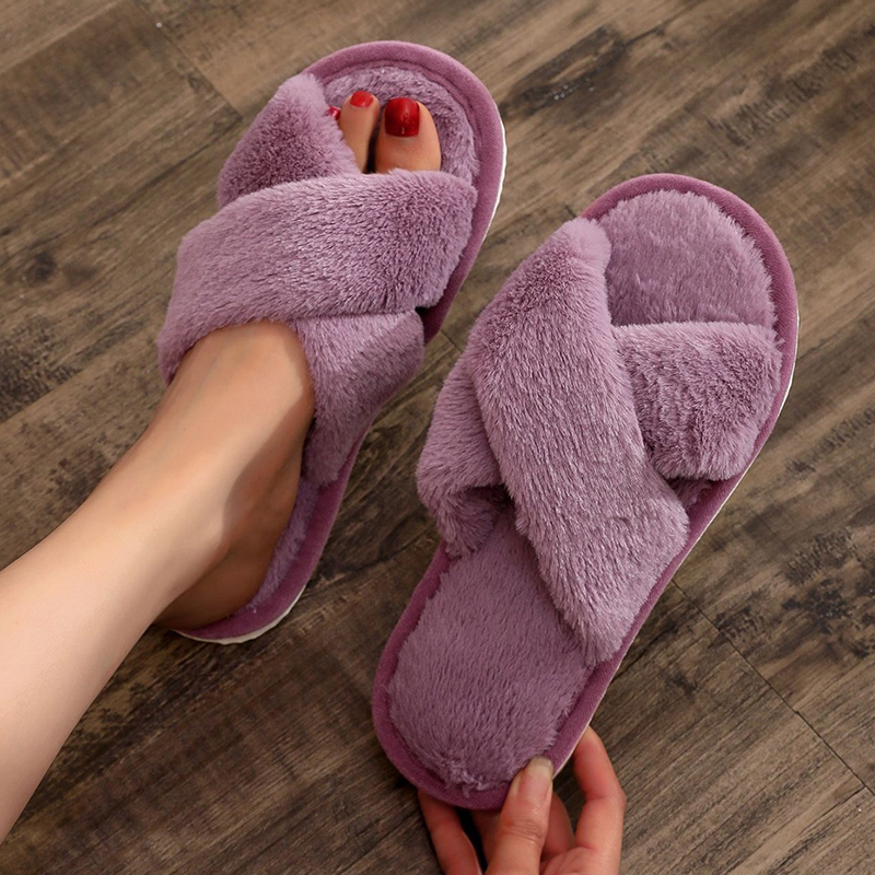 Autumn Winter Fluffy Fur Slipp - Women Shoes Winter recensie en prijs