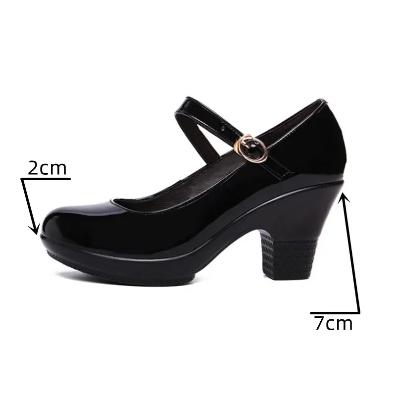 Small Size 32-43 Medium Block  - Patent Leather Pump recensie en prijs