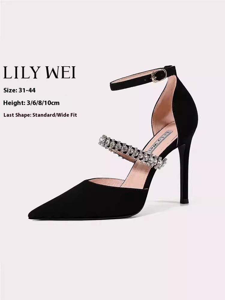 Low-heeled thin high-heeled we - Wide Fit Heels recensie en prijs
