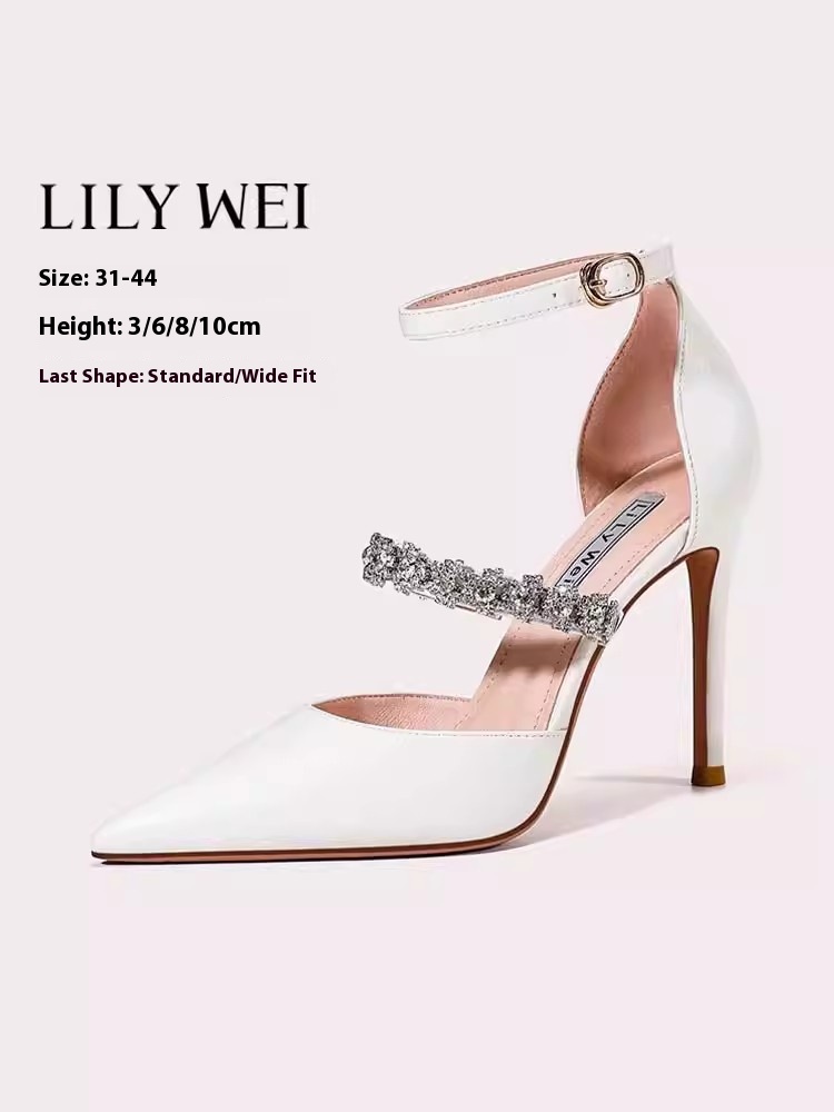 Low-heeled thin high-heeled we - Wide Fit Heels recensie en prijs