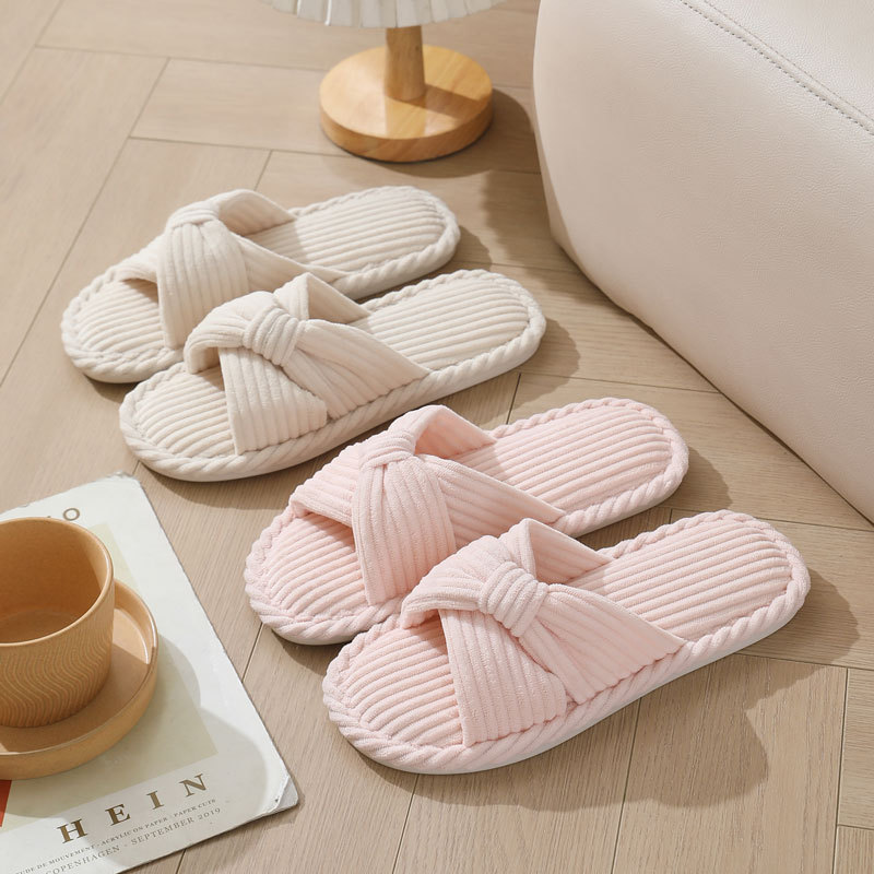 Corduroy Cross Strap Home Slip - Women Shoes Winter recensie en prijs