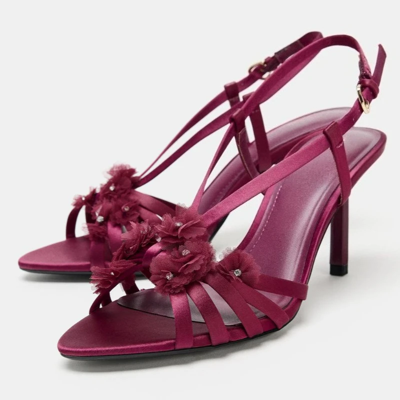Satin Flower Brand Women Sanda - Women Shoes Luxury Brand recensie en prijs